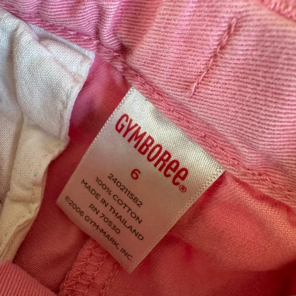 Gymboree pink cotton shorts with tie waist